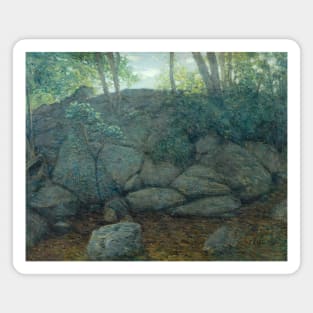 Woodland Rocks by Julian Alden Weir Magnet